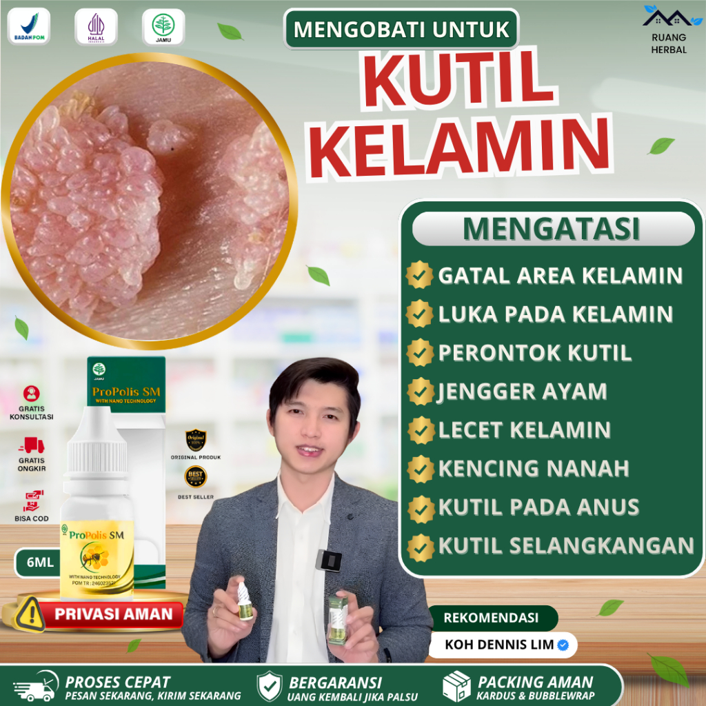 Obat Tetes Kutil Kelamin, Gatal area kelamin, Luka pada kelamin, Perontok kutil, Jengger ayam, Lecet
