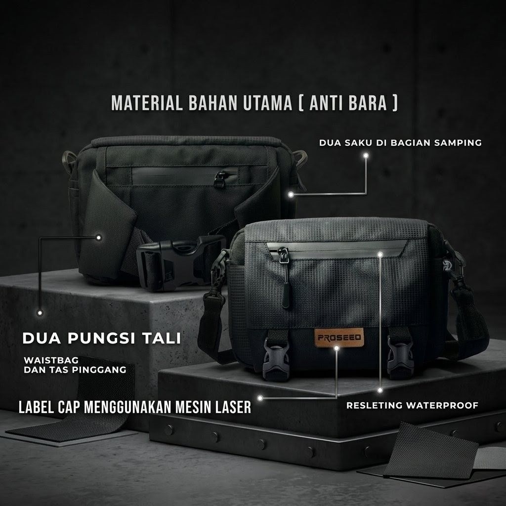 PROSEED-Everton - sling bag clutch bag tas selempang pria | exclusive