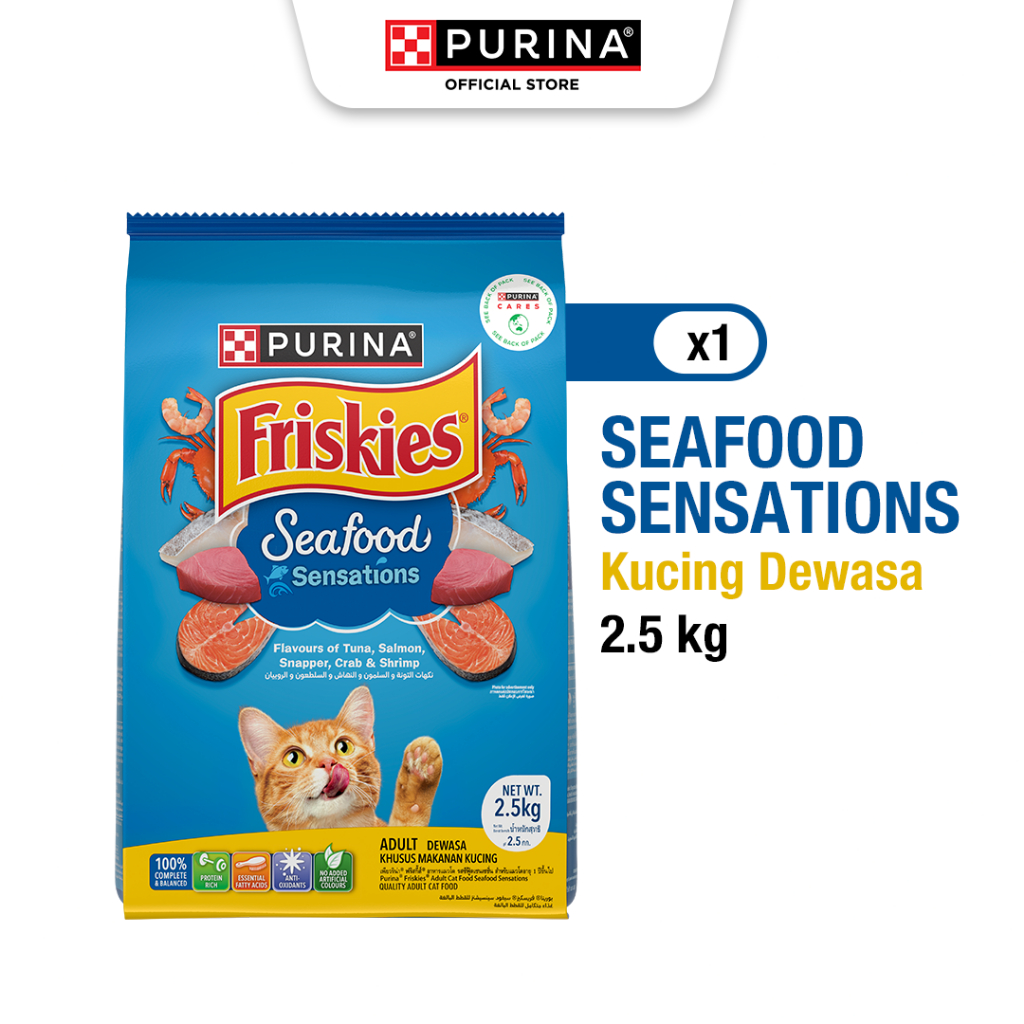 FRISKIES Adult Seafood Sensation Makanan Kucing Dewasa Kering 2.5kg