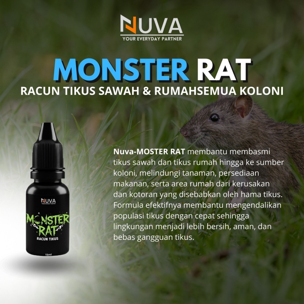 NUVA  Racun Tikus Rumah & Sawah TIKUZO Anti Tikus Cair Super Ampuh | Racun Tikus Rumah & Sawah | Tun