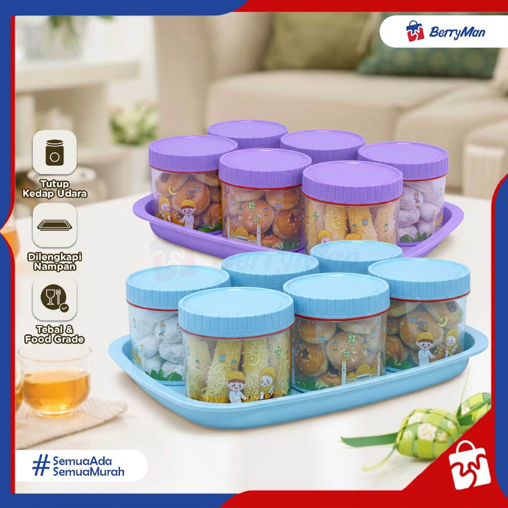 NATO TOPLES NAMPAN SET 7 IN 1 Tonam Plastik Kue Lebaran BPA Free