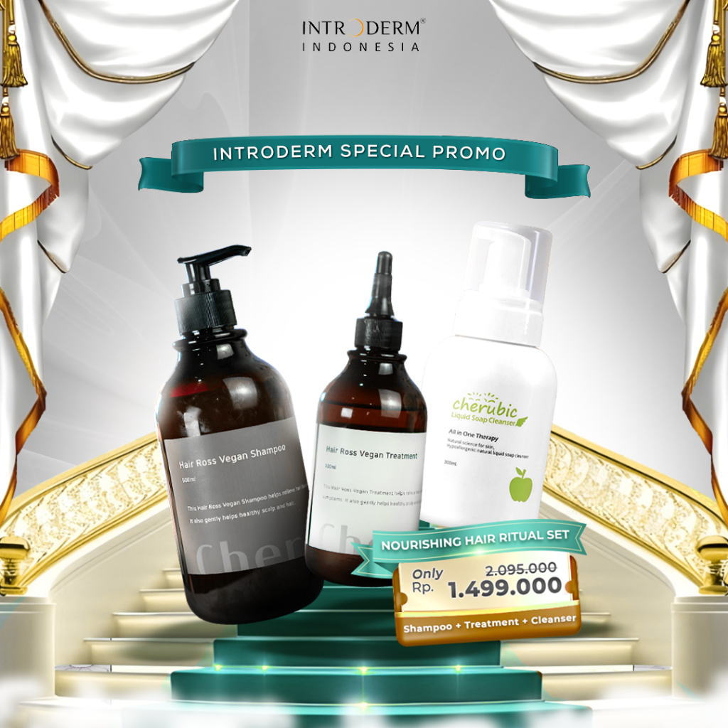 Introderm Indonesia | PROMO PAKET HEAD TO GLOW Shampoo, Treatmet, Nabeeya Cica dan Collagen