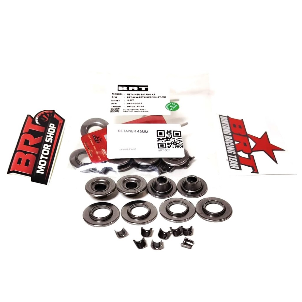 RETAINER SET UNIVERSAL & KUKU KLEP BRT 4,5MM Retenir Set Racing Shim Klep Batang 4,5 4.5 MM