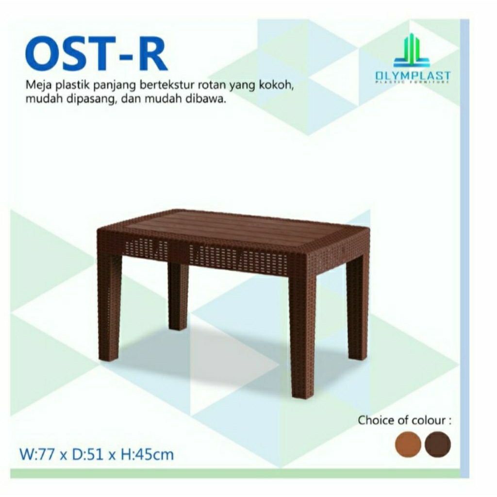 meja teras panjang olymplast meja plastik kaki bongkar pasang