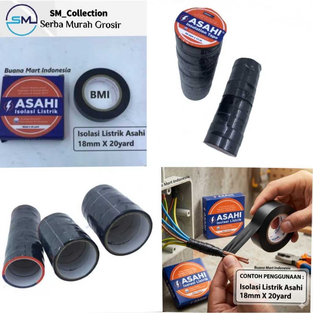 Lakban/foam/doubletape/sealtape/isolasi/Listrik asahi