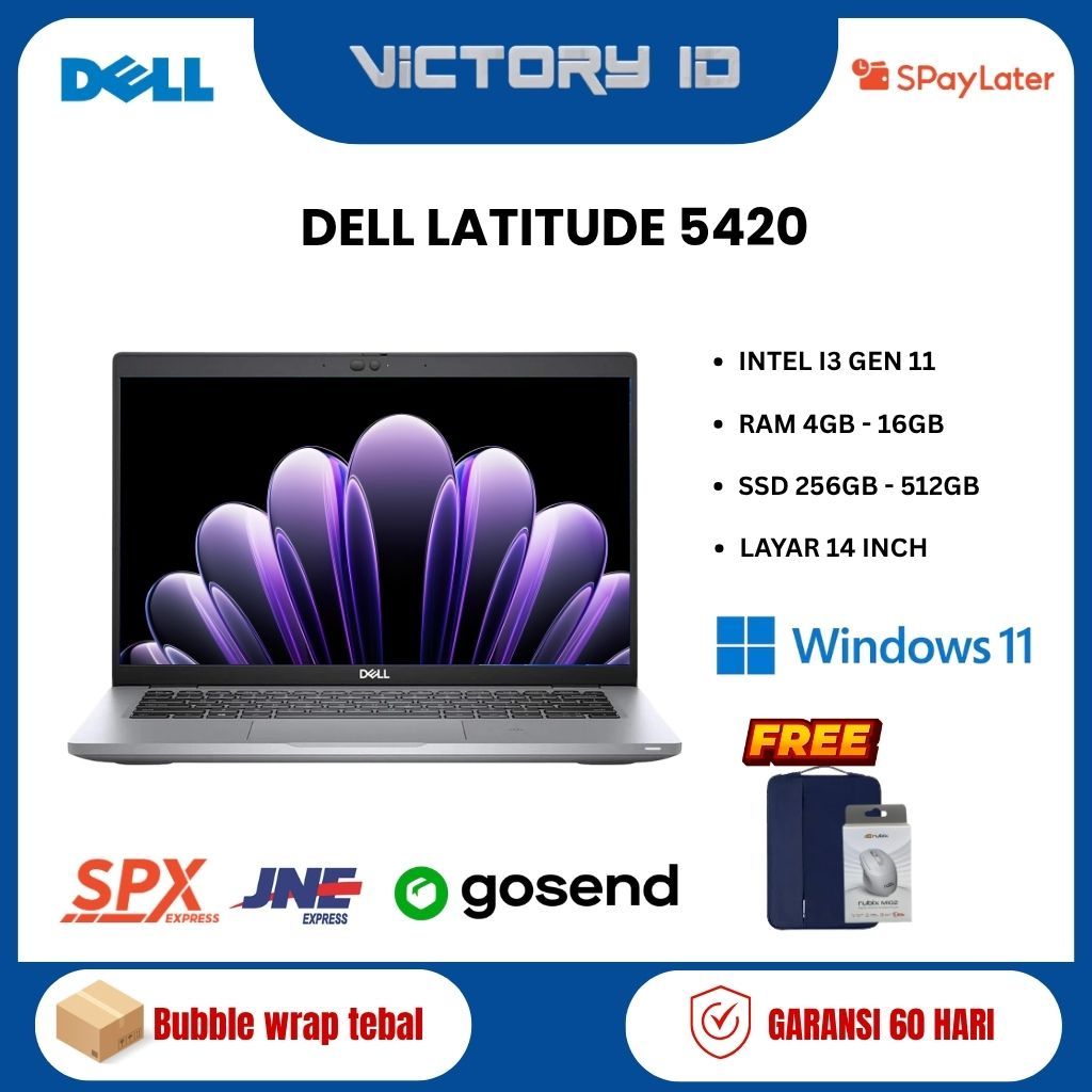 Laptop Dell Latitude 5420 Intel Core i3 Gen 11 Ram 16GB /512GB Second Mulus