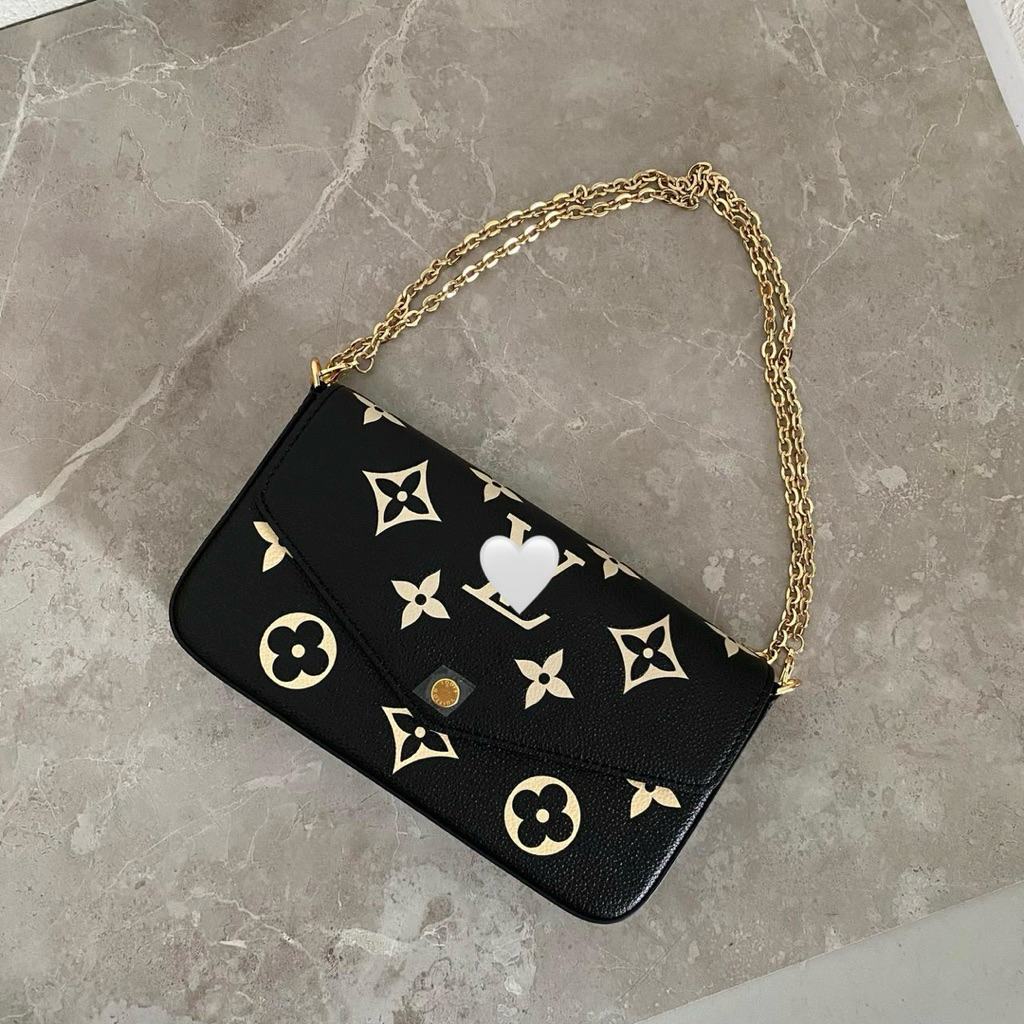 Felicie Pochette Monogram Empreinte Black/Beige