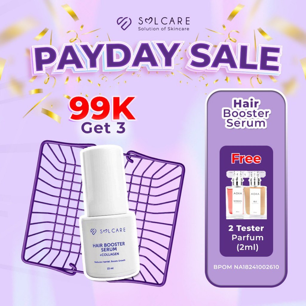 Solcare Hair Booster Serum + Collagen - Membantu rambut tampak lebih tebal dan kuat