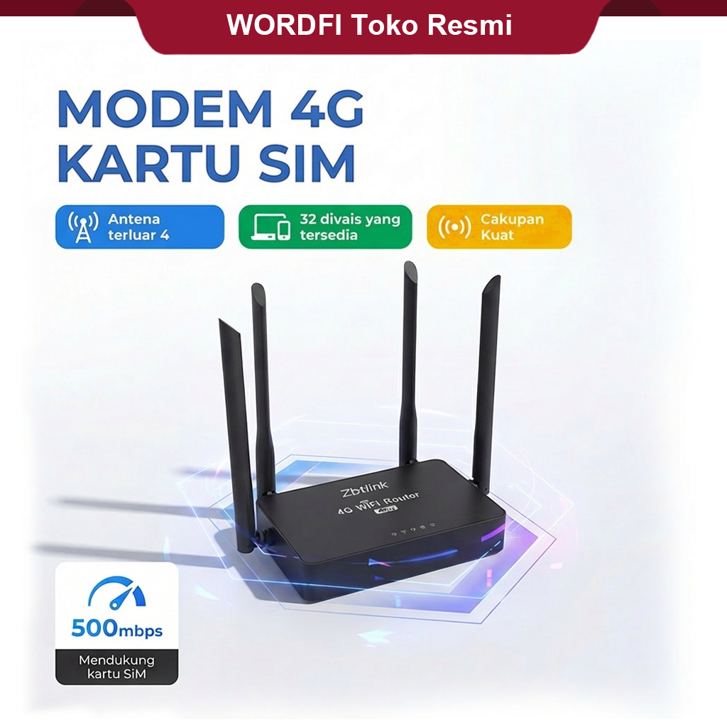 Toko Resmi WORDFI | Router Nirkabel 4G | Kartu SIM WiFi | WiFi N | COD