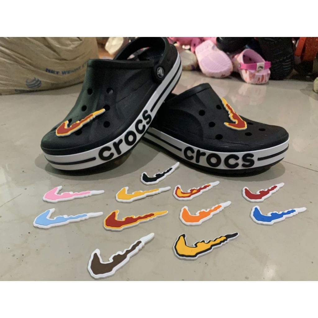 Jibbitz Crocs 3D, Aksesoris sendal, Hiasan sendal Crocs Nike Api