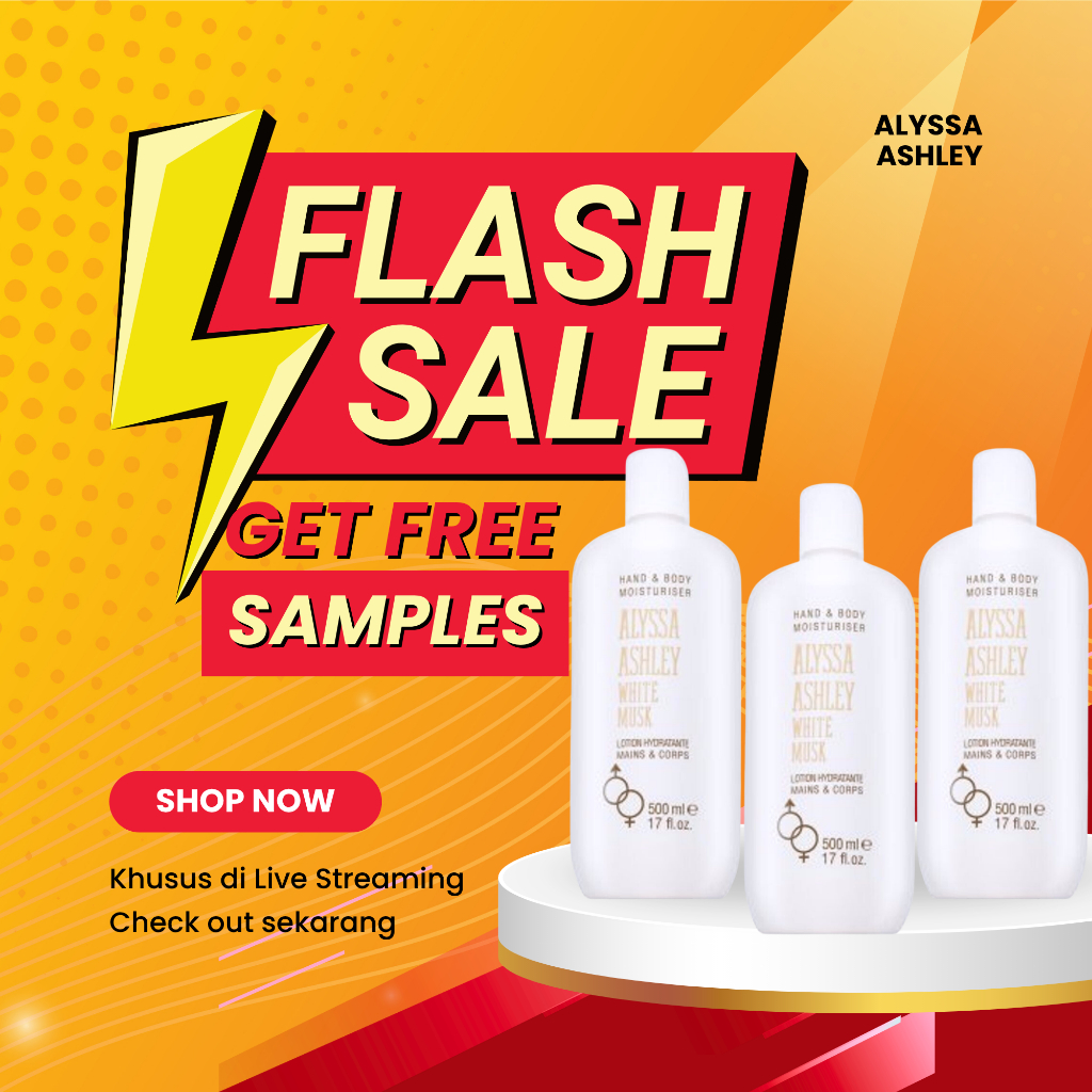 Alyssa Ashley Bundle 3pcs White Musk Body Lotion 500ml - Aroma Soft Musk Floral Musk Bedak Bayi