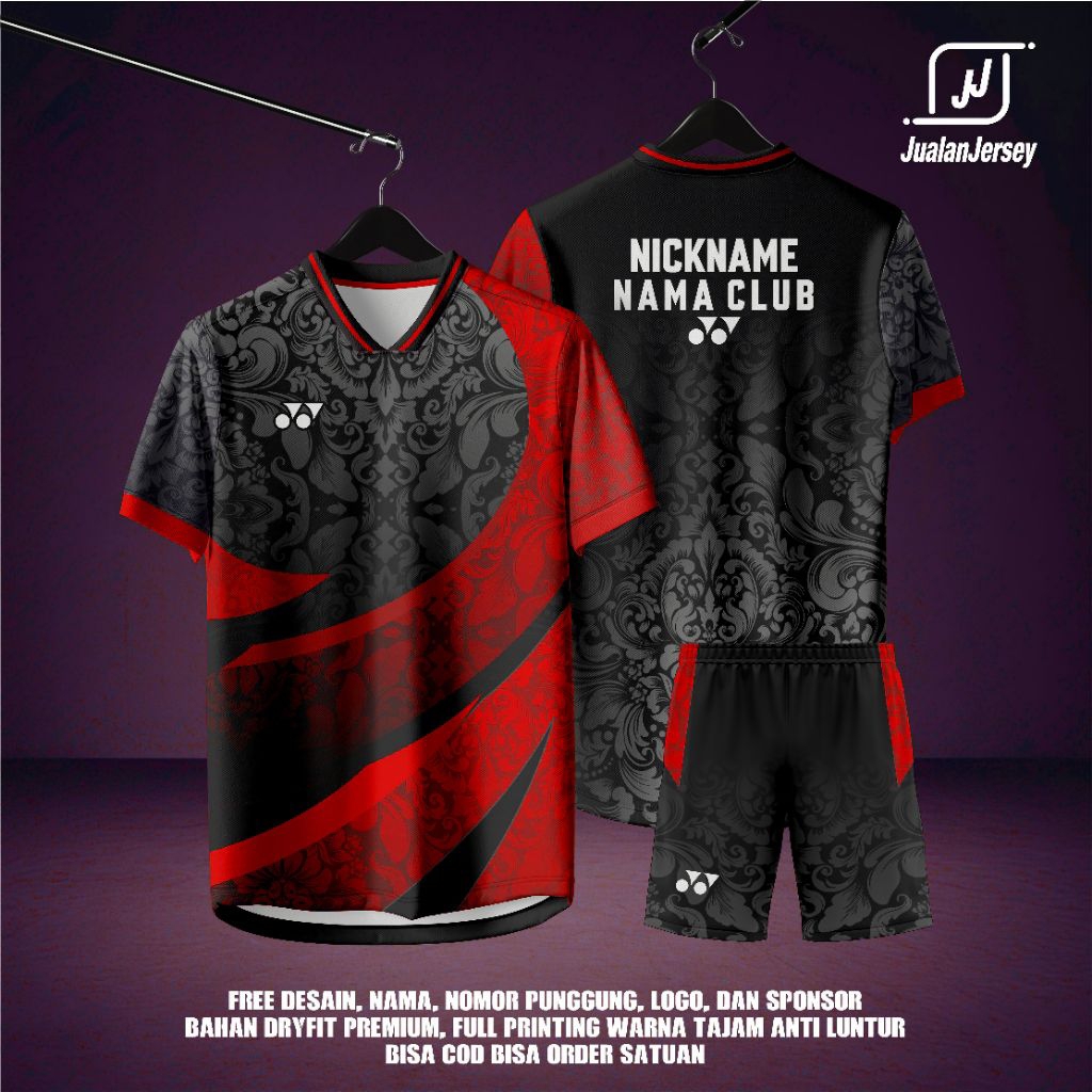 Jersey Kaos Sport Badminton Custom ( Free Custom Design-Nama-Club )