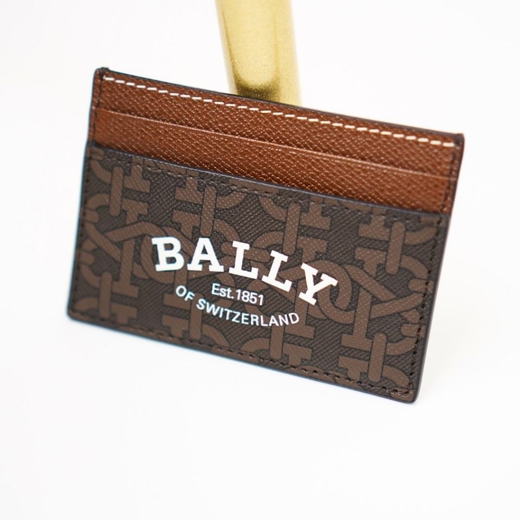 BALLY Bh*ar B Canvas 4 Card Business Card/Card Holder Brown