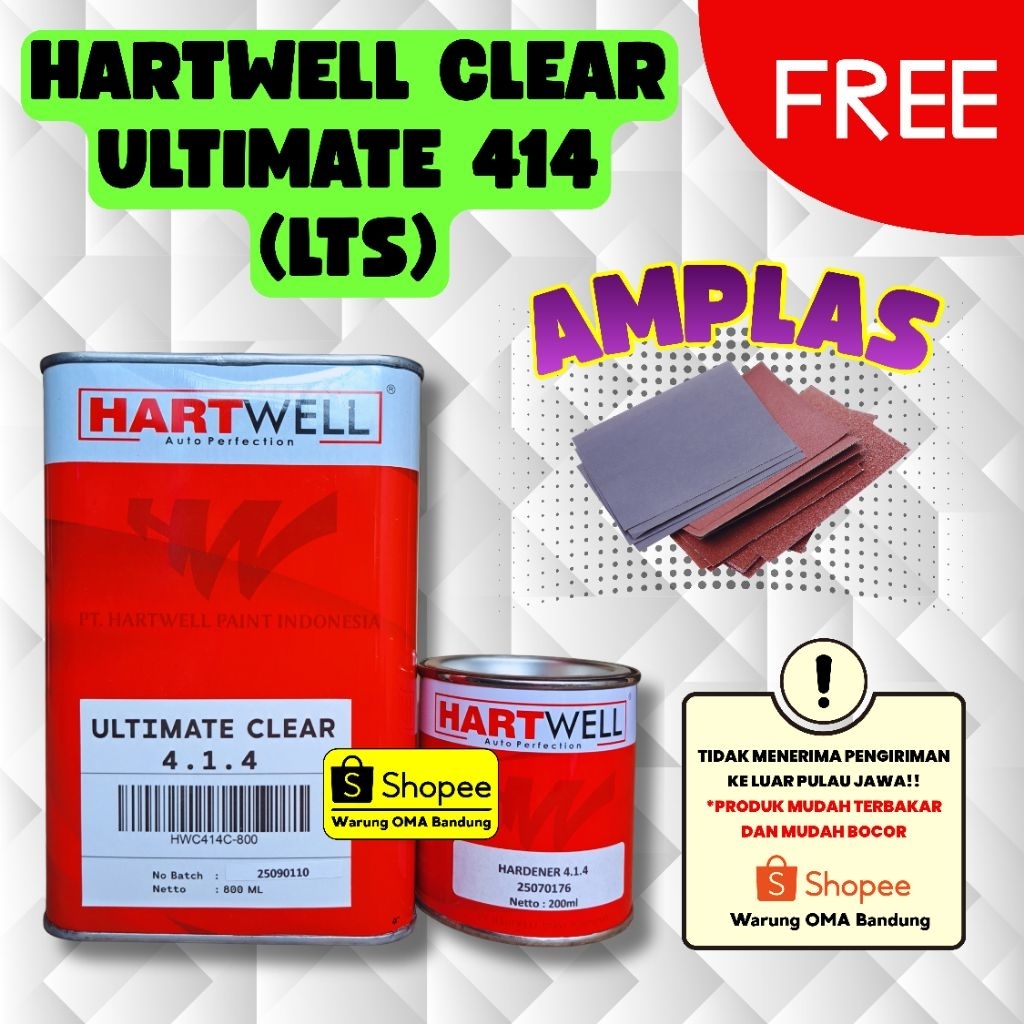 Hartwell Clear Anti Gores Ultimate 414 (1lts) - Perawatan cat kendaraan mobil motor