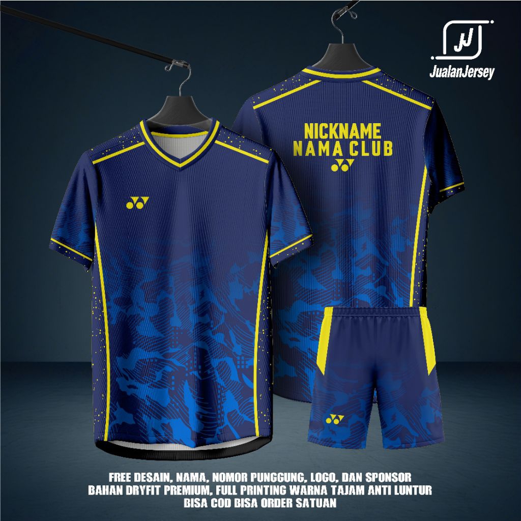 Jersey Kaos Sport Badminton Custom ( Free Custom Design-Nama-Club )