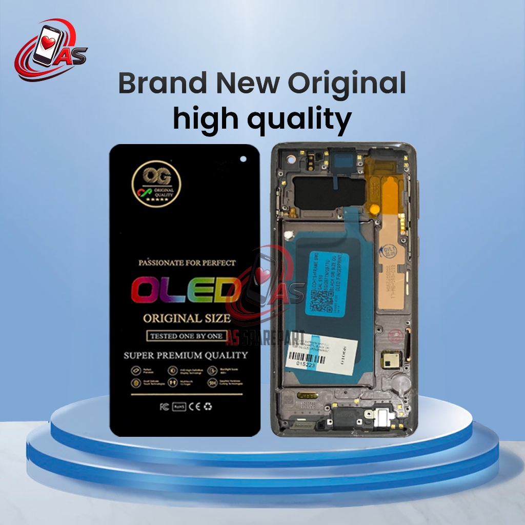 LCD TOUCHSCREEN + FRAME SAMSUNG S10 5G / G977N / G977U BLACK ORI SIZE OG OLED (FINGERPRINT)