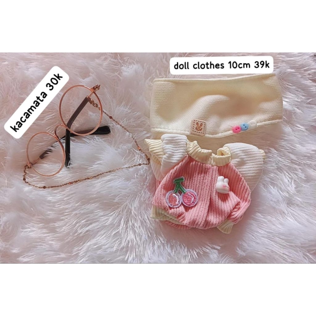 Aksesoris kacamata doll 20cm eye glass boneka doll clothes 10cm baju 10 cm