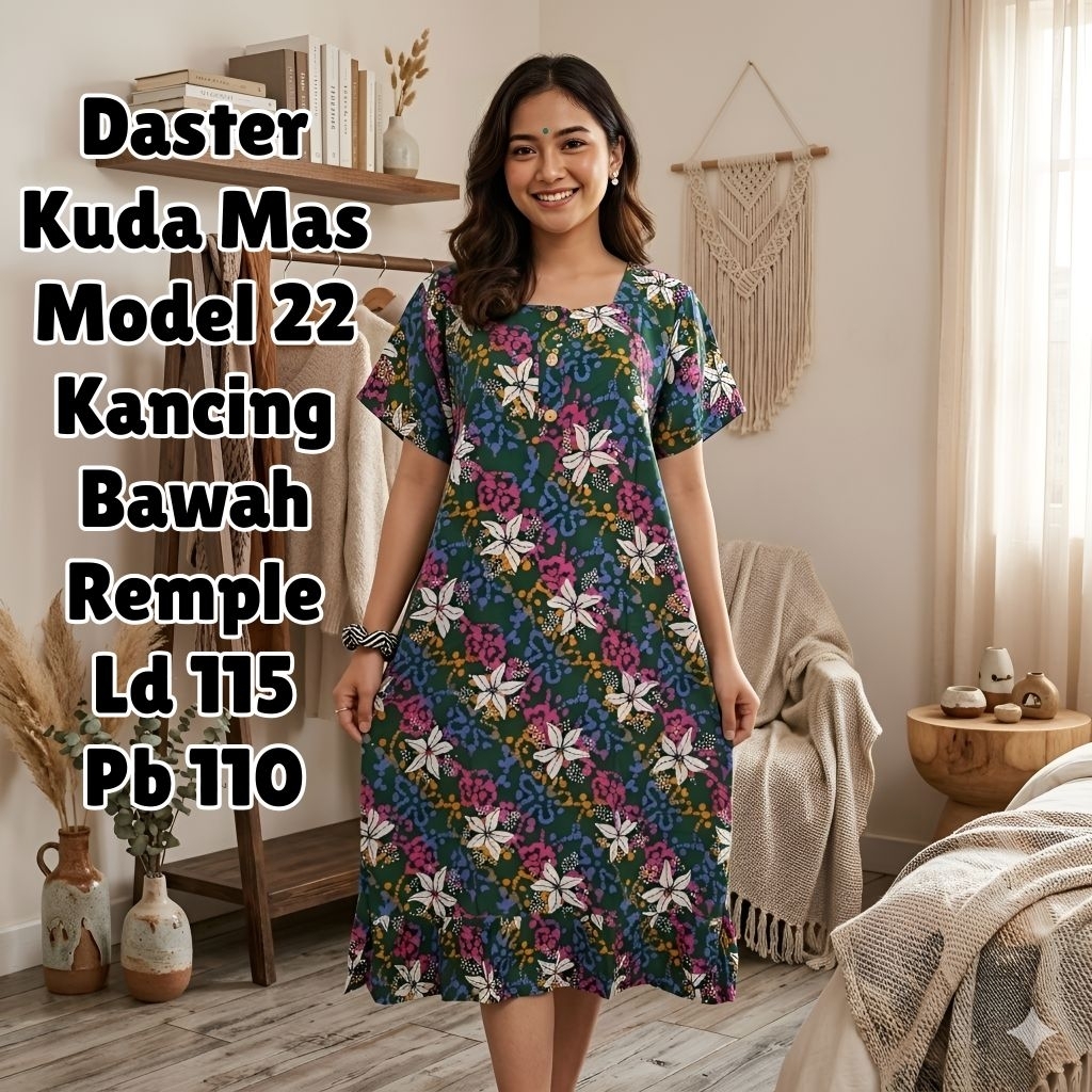 Daster Batik Kuda Mas Model 22 Ld 115/Pb 110 Busui