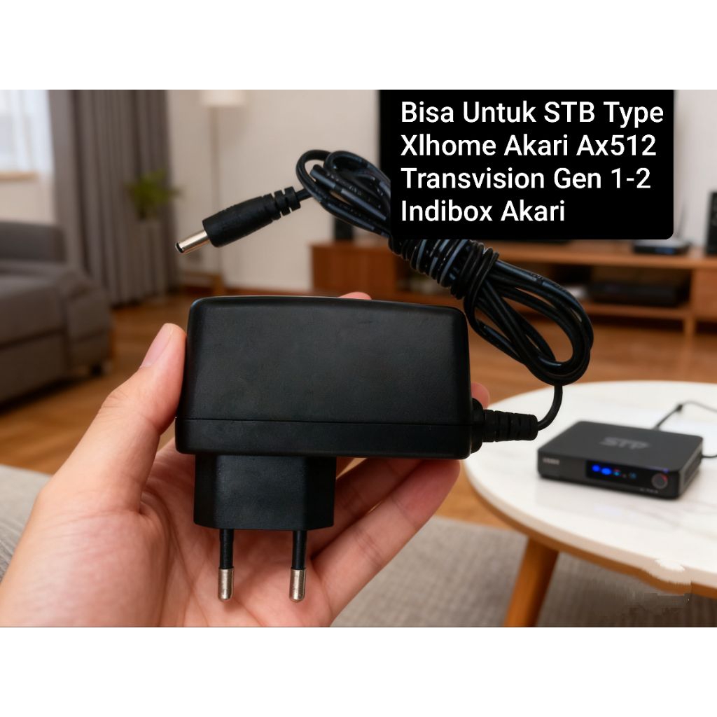 Adaptor Ori Stb Xlhome Transvision Indibox  5v 2a Jarum