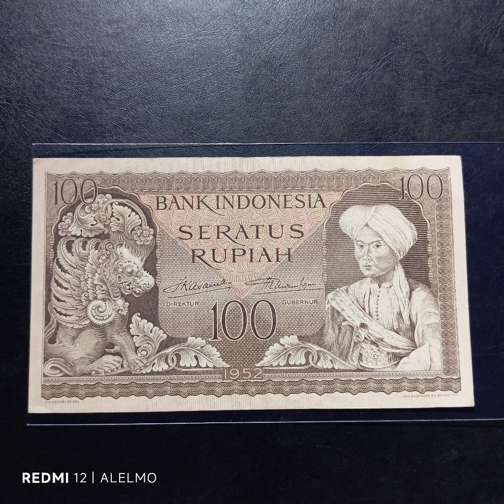 uang kertas kuno seri budaya tahun 1952