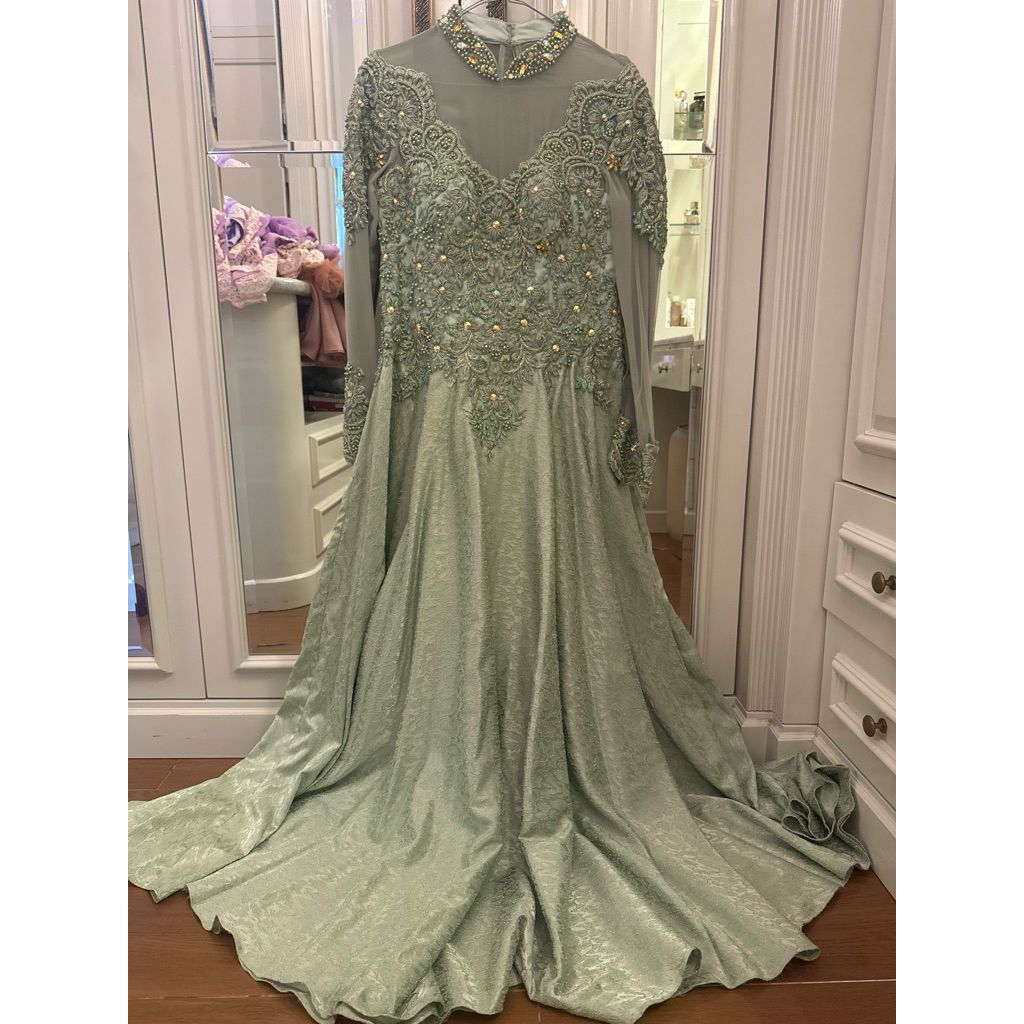 Dress gaun pesta mewah full payet