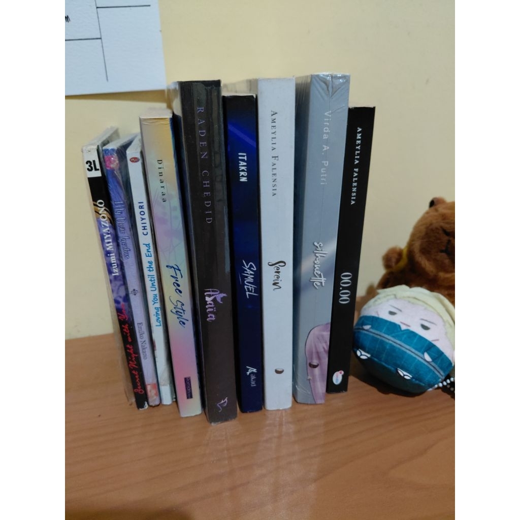 Jual novel bekas original + TTD penulis [Alaïa,Serein, 00.00, Silhouette, Free Style, Samuel]