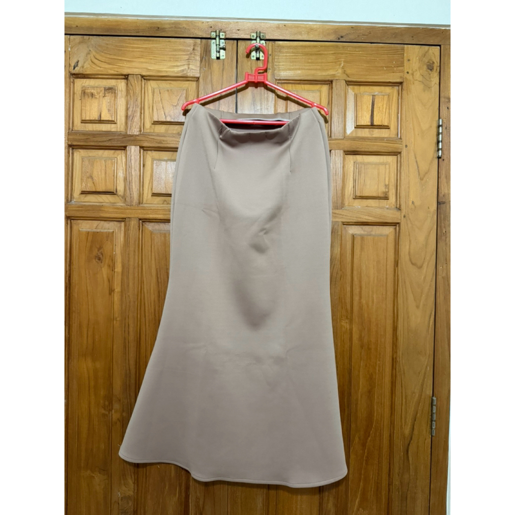 Rok Mermaid Scuba Premium Warna Coklat Susu