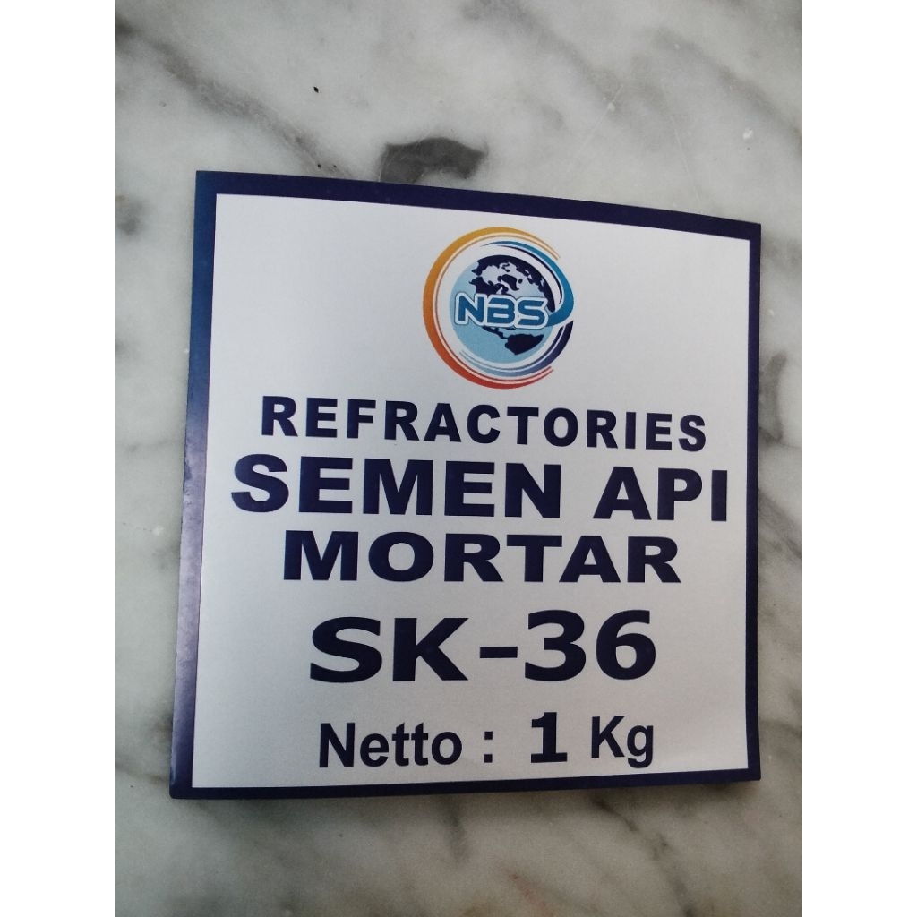 SEMEN API MORTAR SK-36–REFRACTORY MORTAR TAHAN PANAS (KEMASAN 1 Kg)