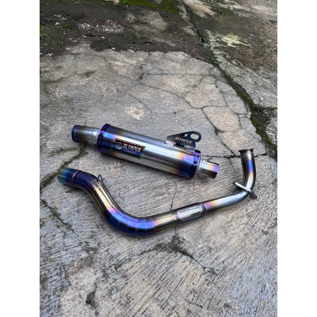 Knalpot olympus non samlong blue full