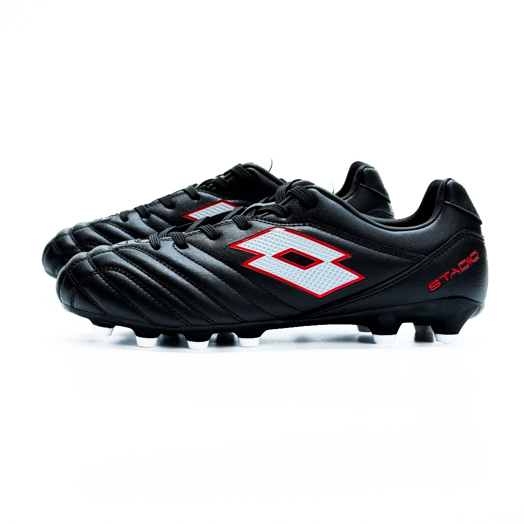 Lotto Stadio 705 FG Jr Original Black Hitam Sepatu Bola Anak Junior Kids