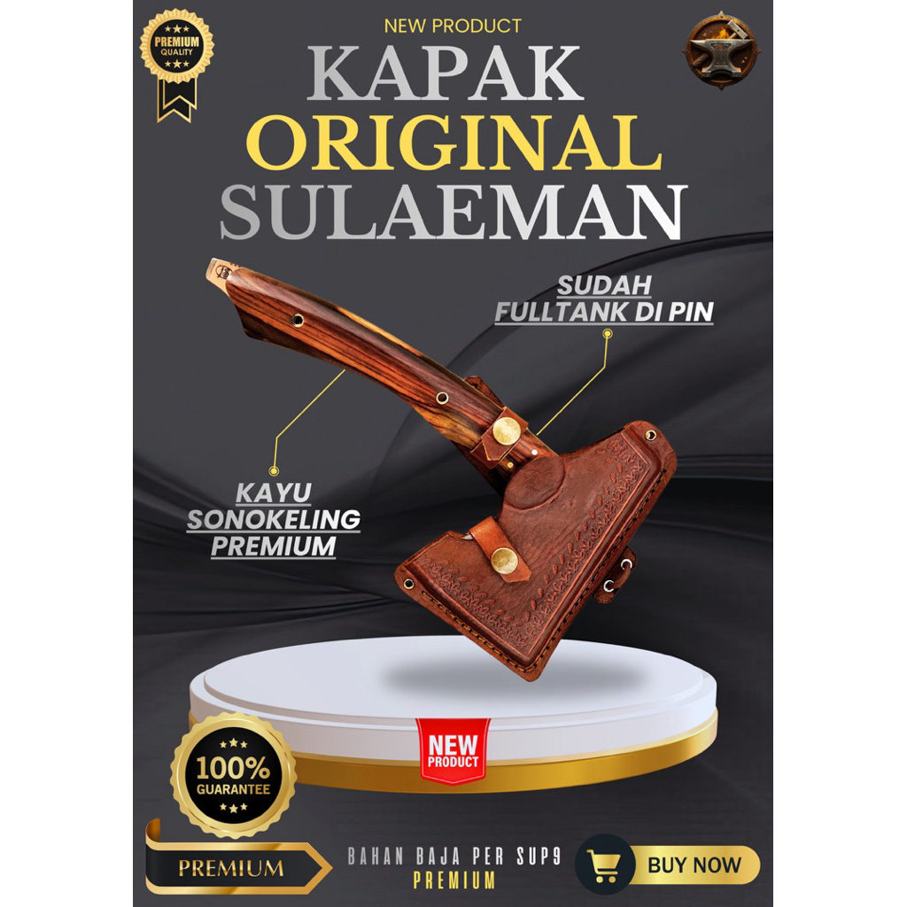 [BILAH PREMIUM] KAPAK ORIGINAL SULAEMAN FULLTANK KAPAK BAJA SUPER KUAT TAJAM Baja SUP9 Asli Original