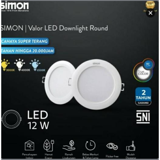 Lampu Simon Valor LED Downlight Lampu Dinding/Plafon Bulat