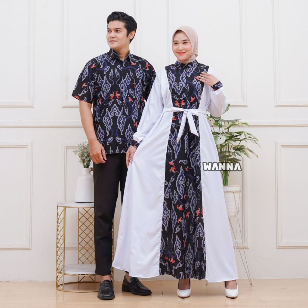 COUPLE BATIK GAMIS MIX KATUN TOYOBO FODU PREMIUM TERBARU TERSEDIA SIZE L, XL, XXL