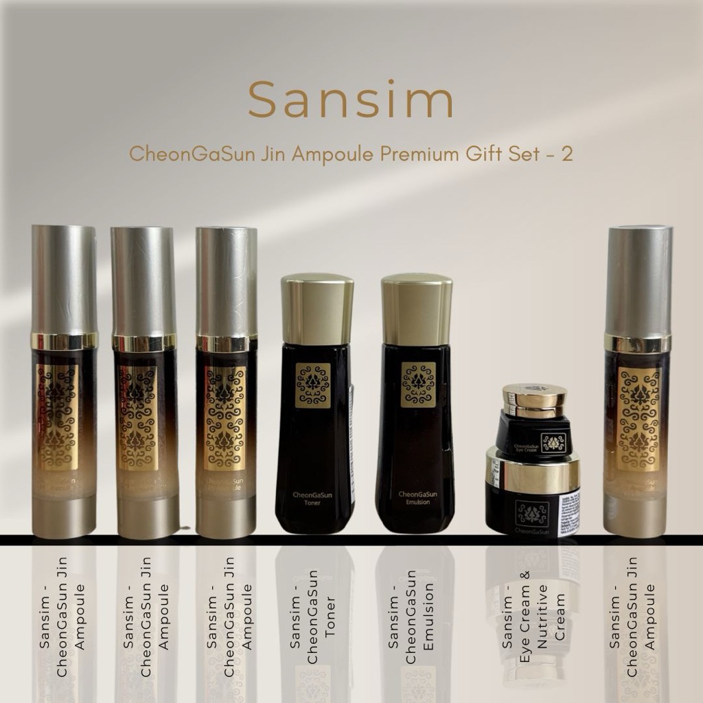 JUTANHAK SANSIM JIN AMPOULE SET ( LUXURY AMPOULE ) ( toner,emulsion, eyecream, nutritive cream, jim 