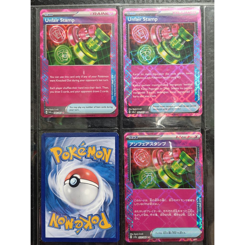 kartu pokemon TCG ori Ace Unfair Stamp Indonesia English japan
