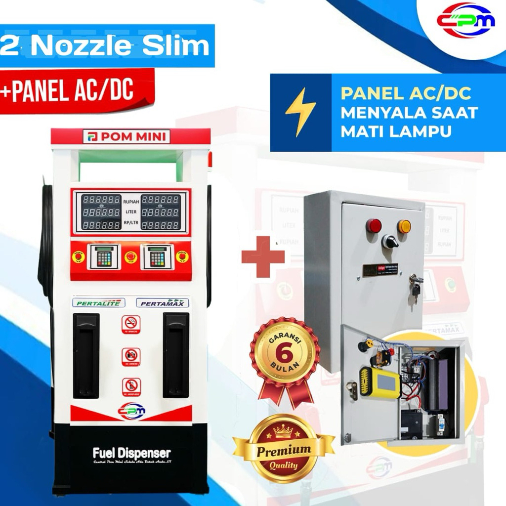 Pom Mini Digital 2 Nozzle Slim Bisa nyala Ketika Mati Listrik (ACDC)