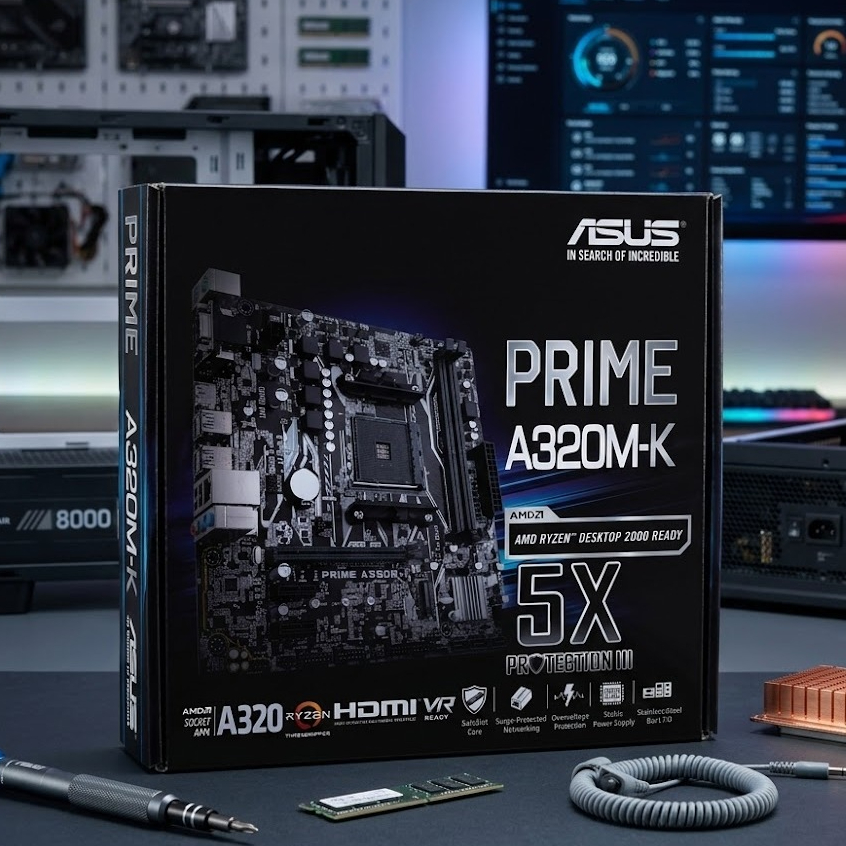 MOTHERBOARD ASUS PRIME A320M-K (AMD AM4, A320, DDR4)