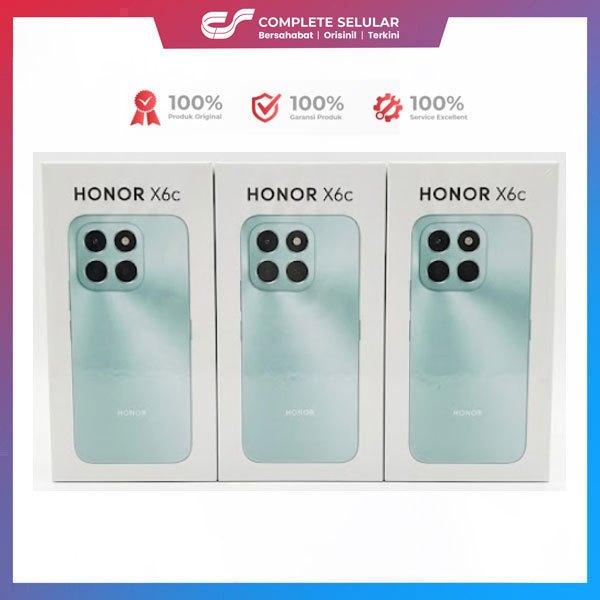 Honor X6C 6/256GB - MediaTek Helio G81 Ultra Layar 6,61 Kamera 50MP+5MP Baterai 5300mAh 35W Honor Su