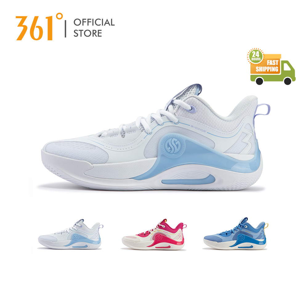 361 Degrees Zen team Men Basketball Shoes Wear-Resistant Non-Slip Breathable Training | Sepatu tenis