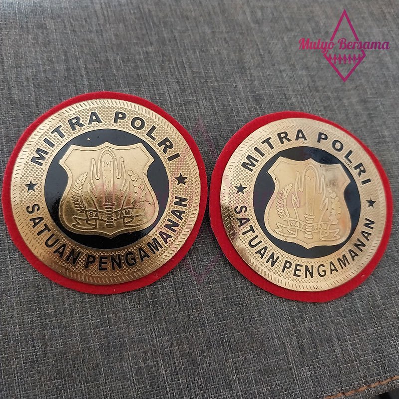 Pin Logo Mitra Polri Pin Logam Kuningan - Mulyo Bersama