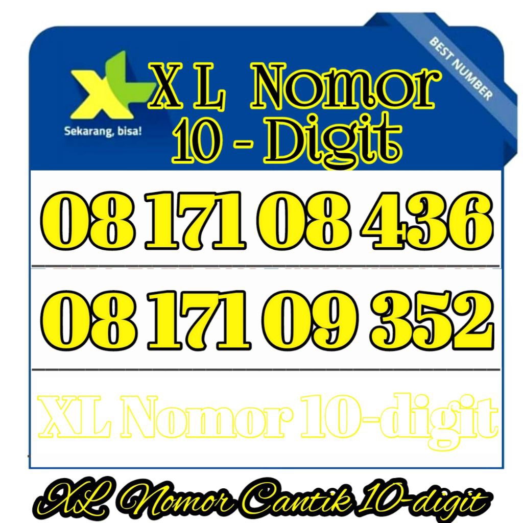 promo perdana XL nomor cantik 10 isi Kouta paket 3gb