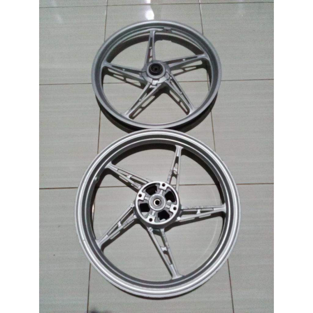 Velg Jupiter MX New 135 dobel dis 1 set depan belakang  Original cabutan