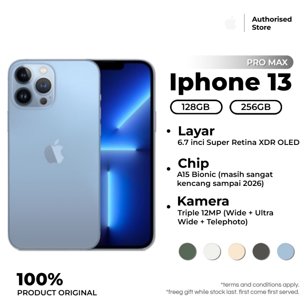 iP 13 PRO MAX 128GB 256GB FULLSET SECOND HAND INTERNASIONAL ORI BERGARANSI