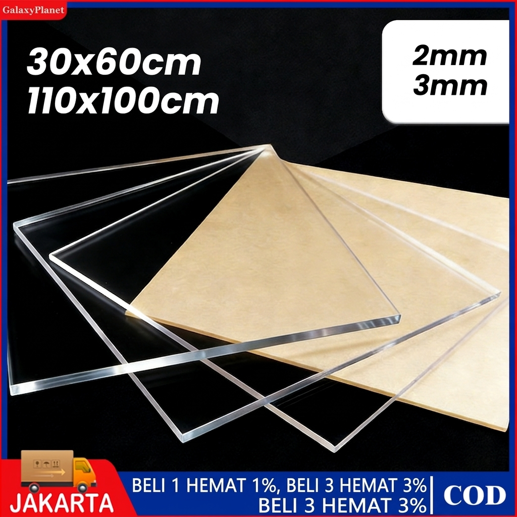 Solar Flat 110x100 cm 1.2mm Atap Fiber Transparan Anti Pecah - COD