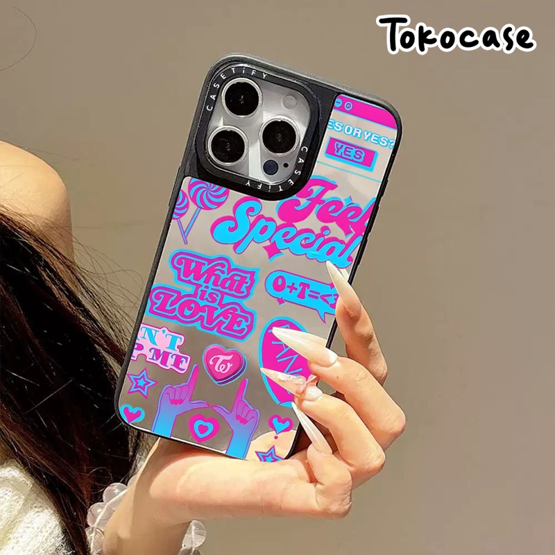 NEW WITH BOX CTFY TWICE girl group mirror phone case Compatible for Iphone 16 15 14 13 12 11 X Xs Xr