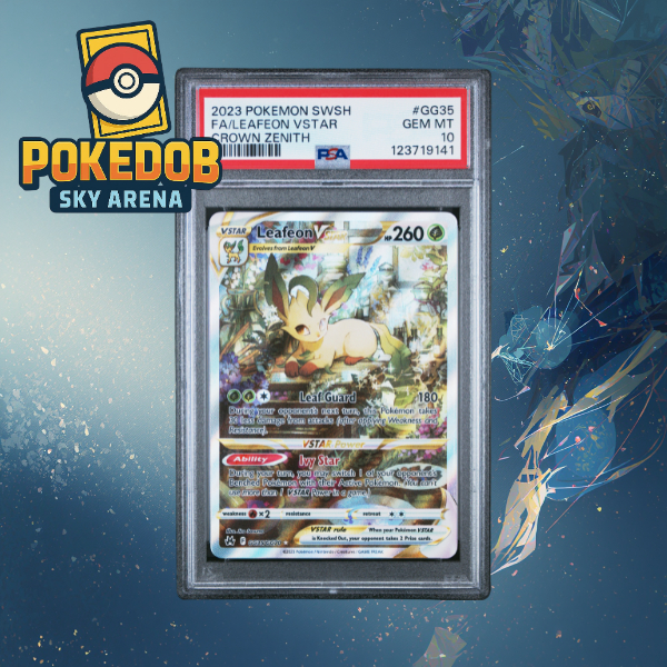 PSA 10 GEM MINT Leafeon VSTAR Full Art GG35 Crown Zenith Galarian Gallery 2023 | Pokemon English TCG
