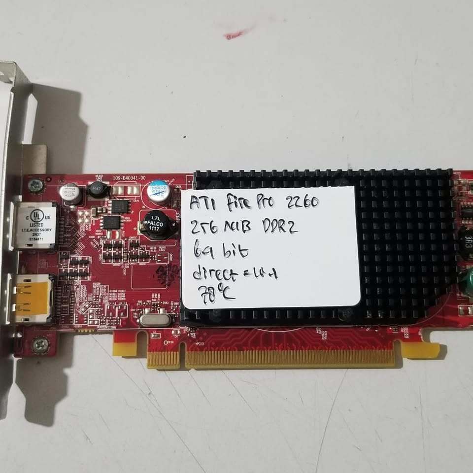 VGA ATI FIRE PRO 2260 256 MB DDR 2 64 BIT DIRECTX 10 minus 1port dp