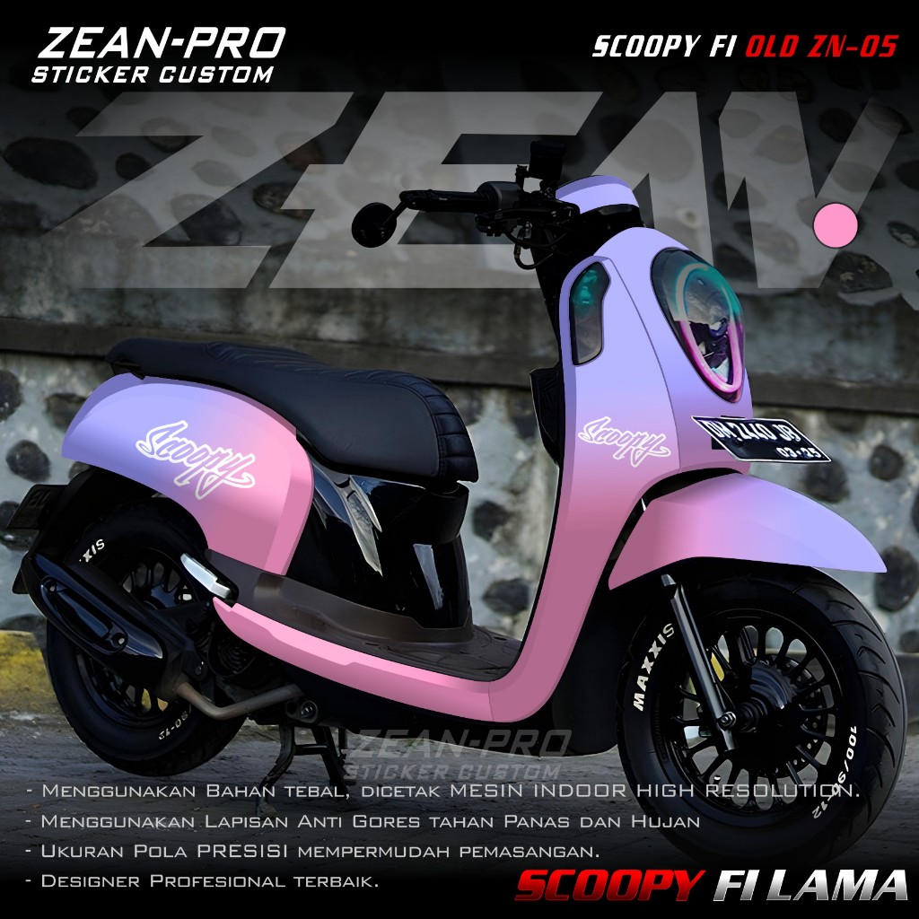 (PROMO COD) TERBARU Decal Sticker Honda Scoopy Fi Lama Full body - Stiker Skotlet Variasi Modifikasi