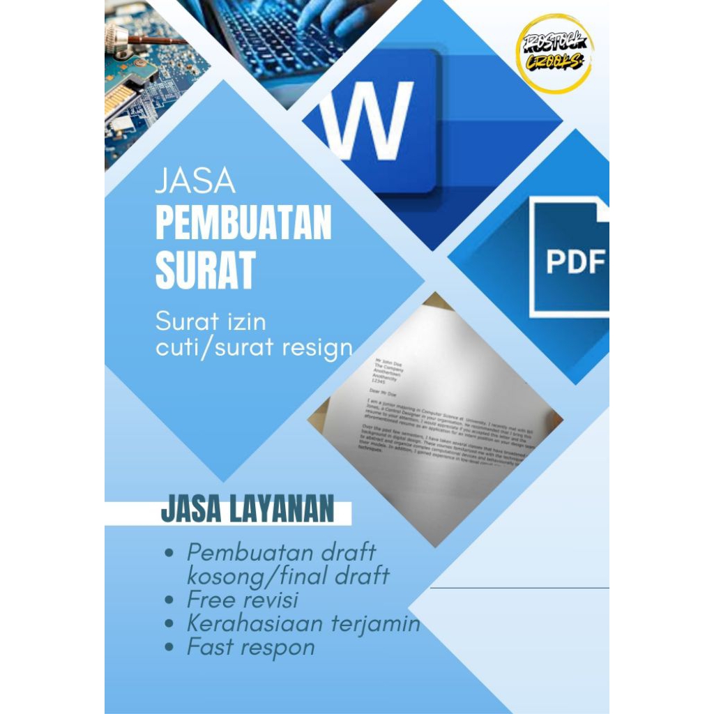 Jasa Pembuatan Surat Izin Cuti, Surat Pengajuan Resign, Surat Pernyataan, Surat Keterangan