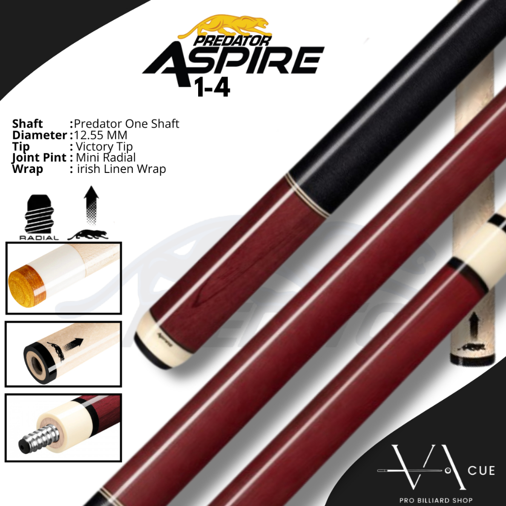 Predator Aspire 1-1 - Stik Billiard Predator Aspire 1-1 New + Predator One Shaft
